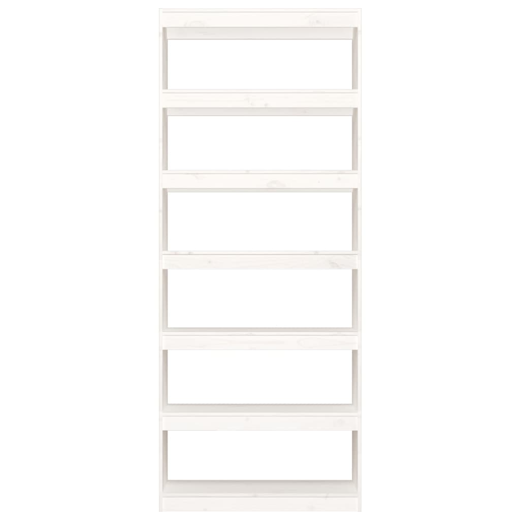 Bibliothèque/séparateur de pièce blanc 80x30x199,5 cm bois de pin massif