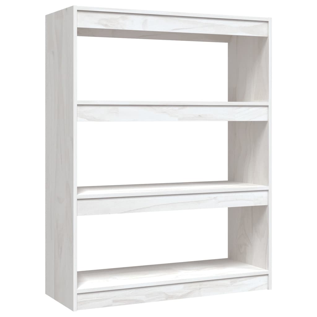 Bibliothèque/séparateur de pièce blanc 100x30x103 cm bois de pin massif