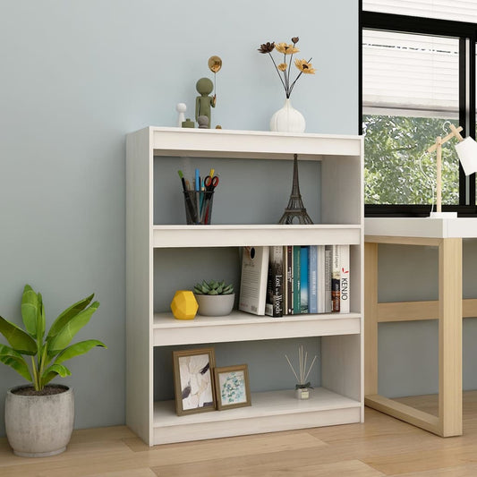 Bibliothèque/séparateur de pièce blanc 100x30x103 cm bois de pin massif