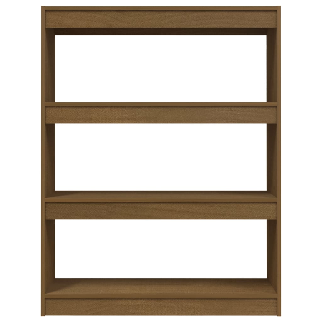 Bibliothèque/séparateur de pièce marron miel 100x30x103 bois de pin massif