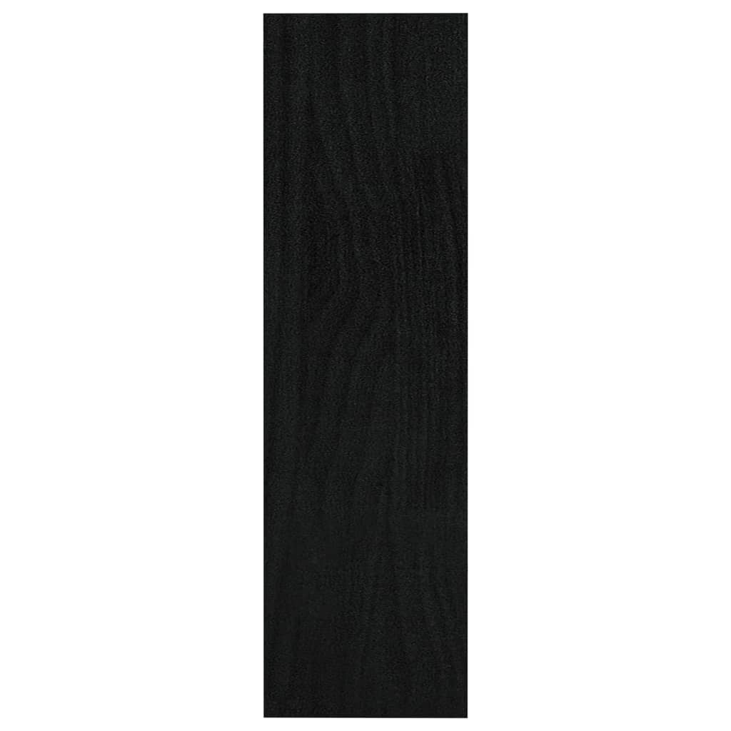 Bibliothèque/séparateur de pièce noir 100x30x103 cm bois de pin massif