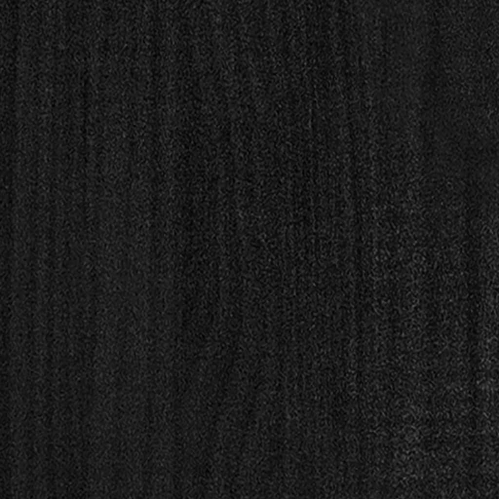 Bibliothèque/séparateur de pièce noir 100x30x103 cm bois de pin massif