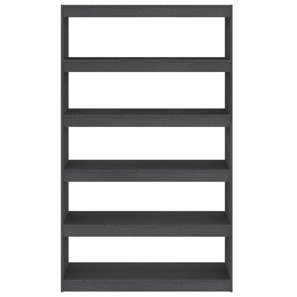 Bibliothèque/séparateur de pièce gris 100x30x167,5 cm bois de pin massif