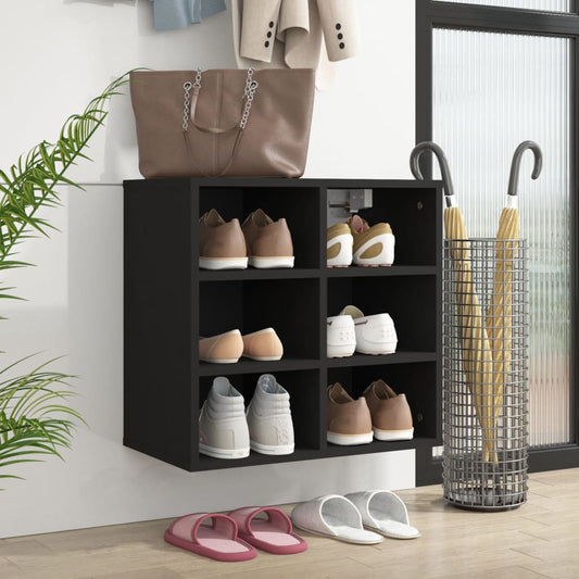 Étagère à chaussures noir 52,5x30x50 cm