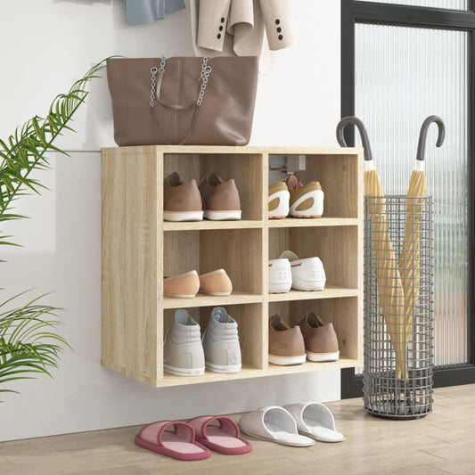 Étagère à chaussures chêne Sonoma 52,5x30x50 cm