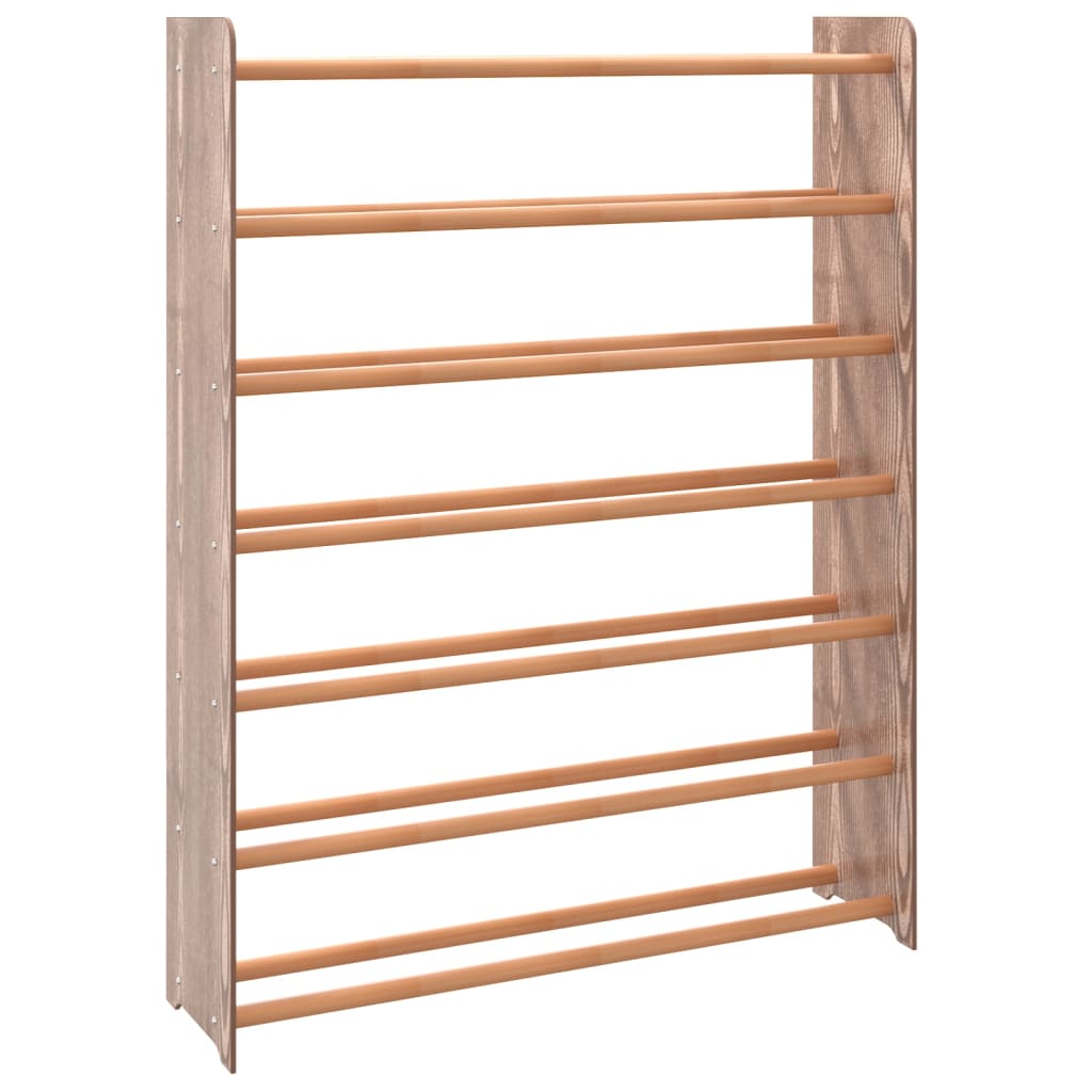 Étagère à chaussures marron 90x24x117 cm en bois