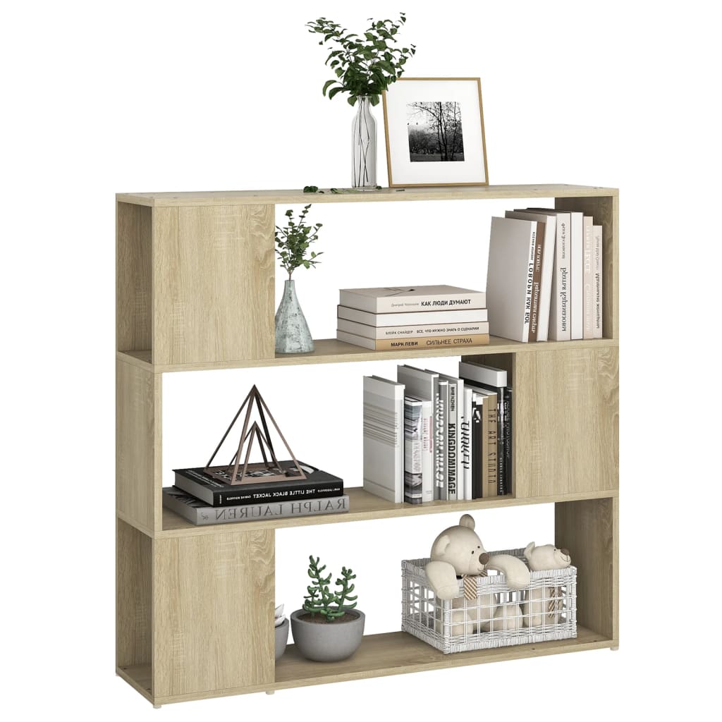 Bibliothèque séparateur de pièce chêne Sonoma 100x24x94 cm