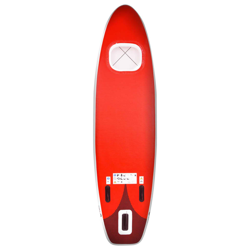 SUP board set inflatable red 330x76x10 cm