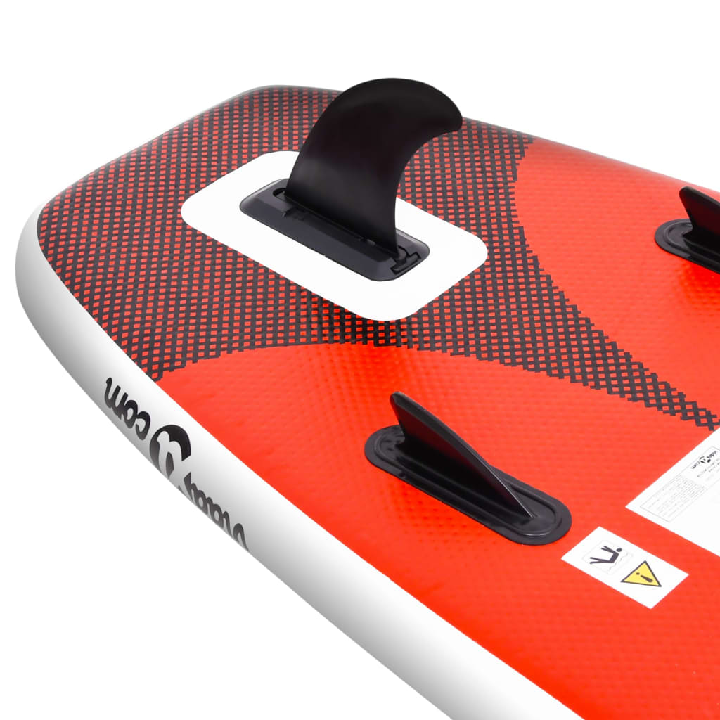 SUP board set inflatable red 330x76x10 cm