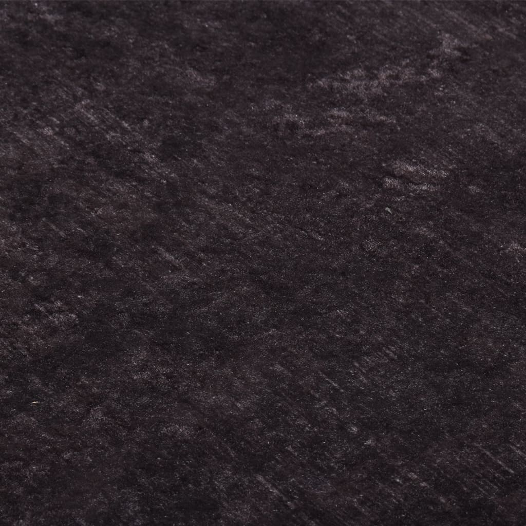 Tapis lavable 80x150 cm noir et doré antidérapant