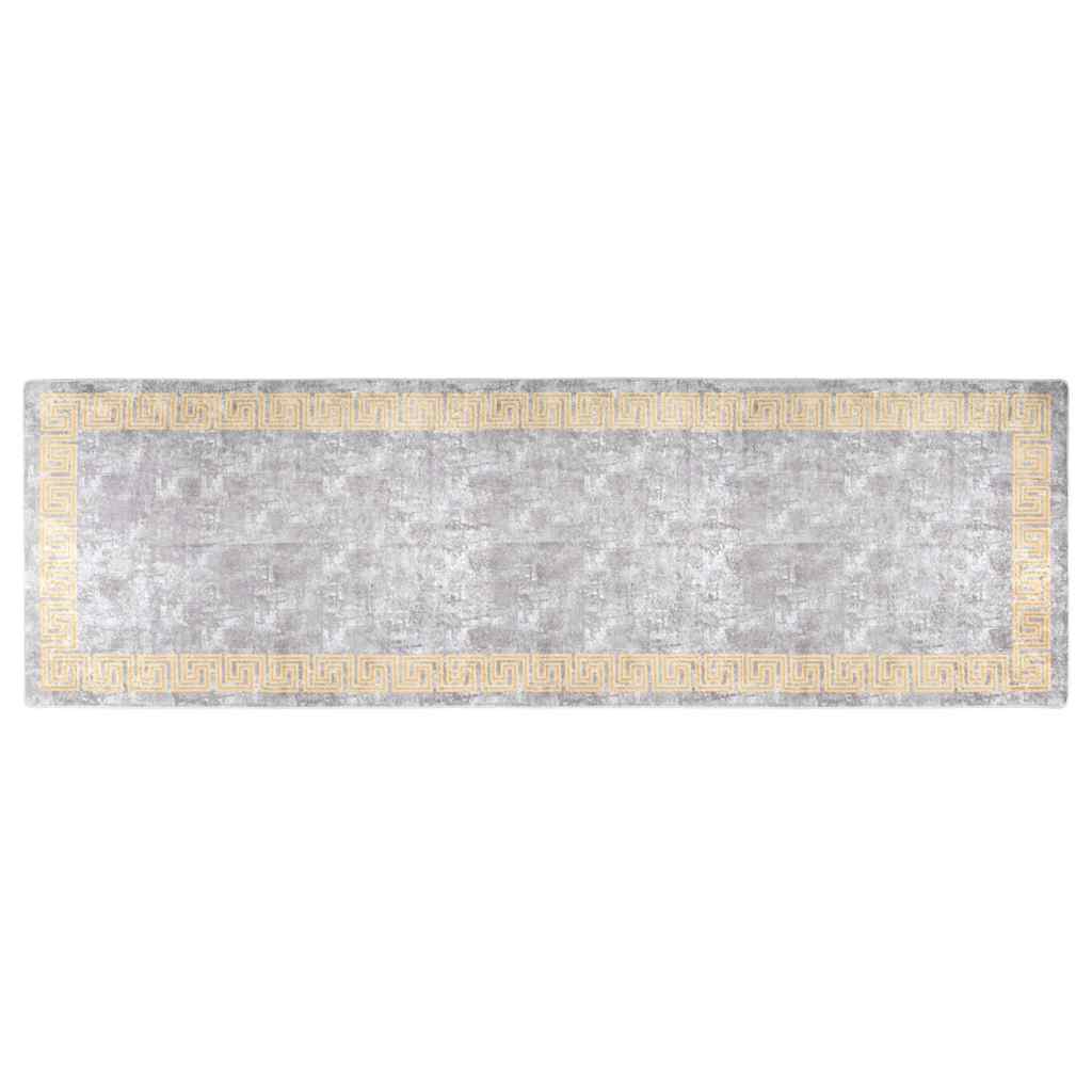 Washable carpet 80x300 cm gray non-slip