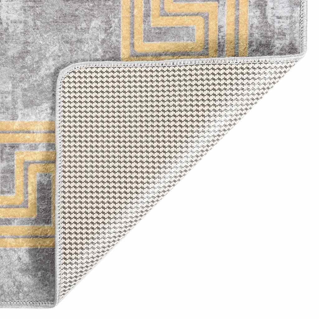 Washable carpet 80x300 cm gray non-slip