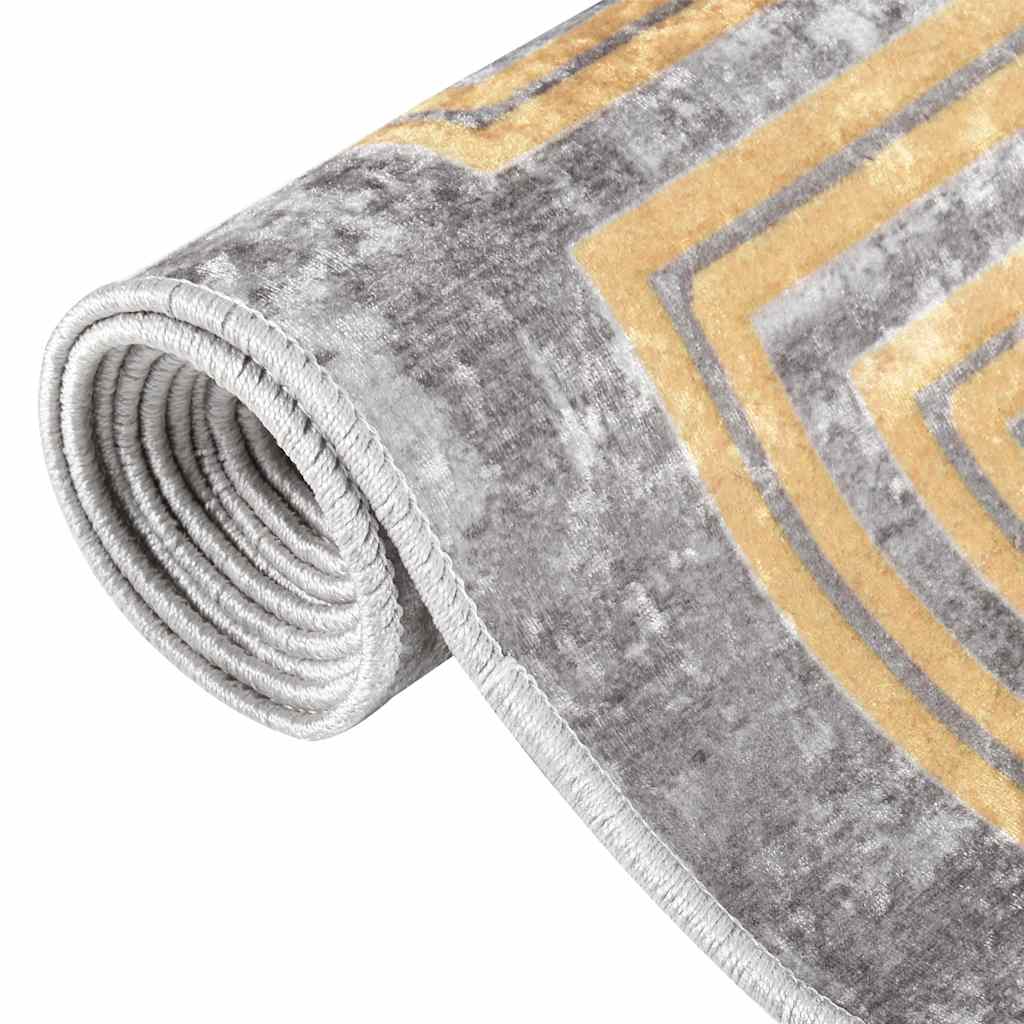 Washable carpet 80x300 cm gray non-slip
