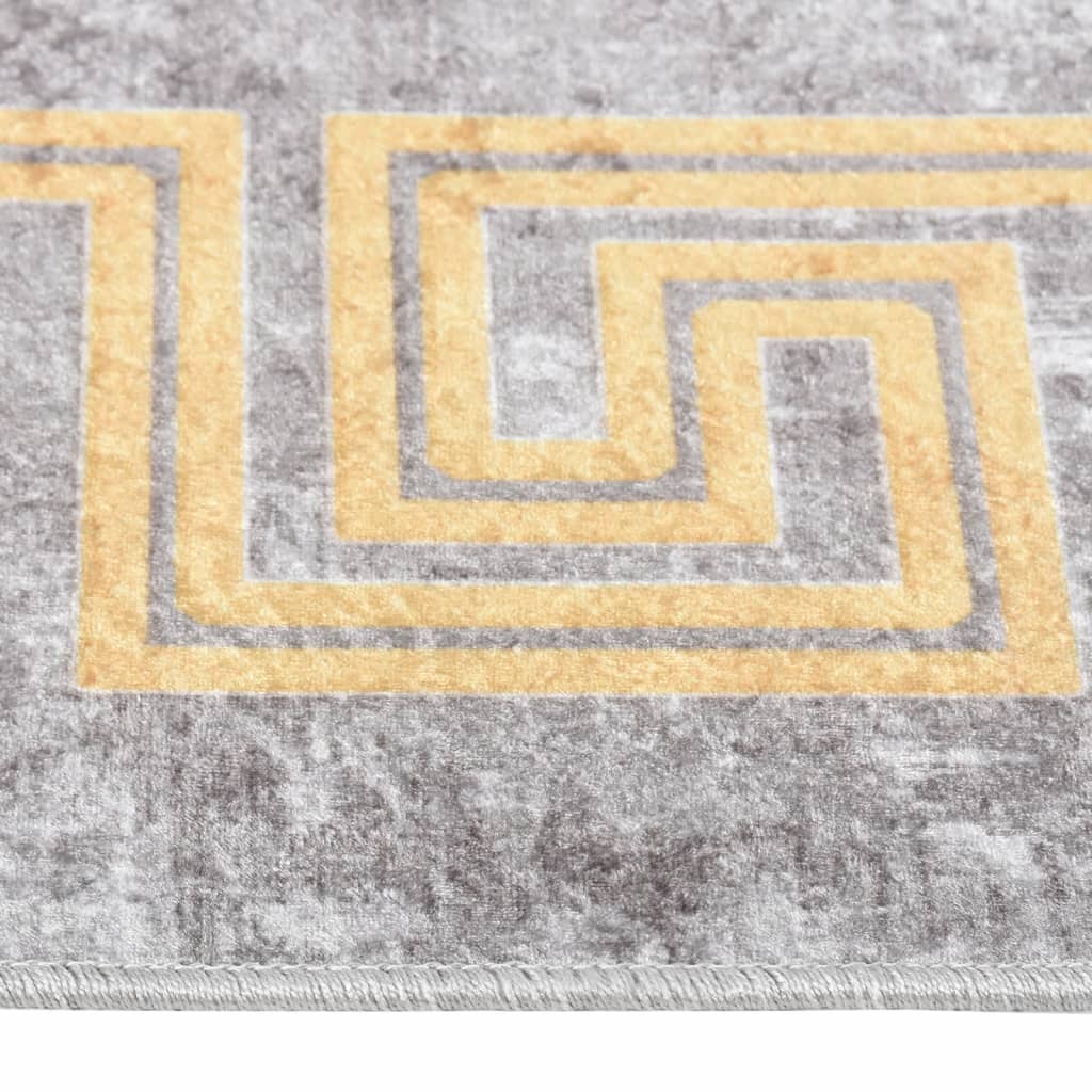Washable carpet 80x300 cm gray non-slip