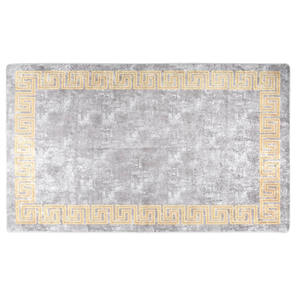 Teppich Waschbar Grau 120x180 cm Rutschfest