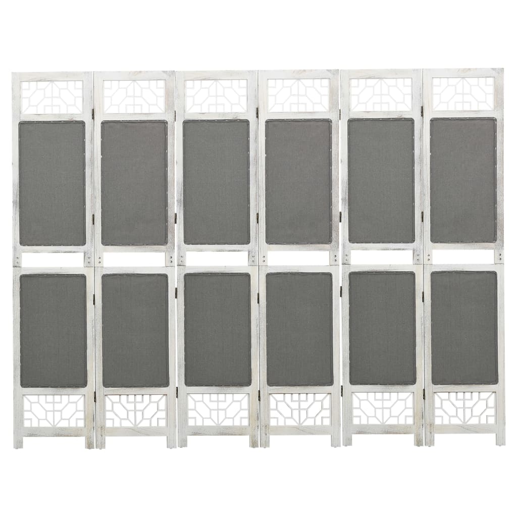 6 pcs. Room divider gray 210x165 cm fabric
