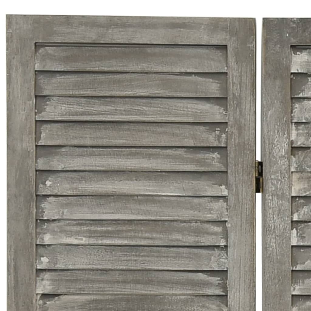 5 pcs. Room divider gray 179x166 cm solid wood