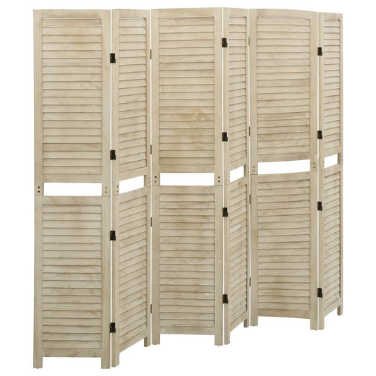 6 pcs. Room divider 210x165 cm solid paulownia wood