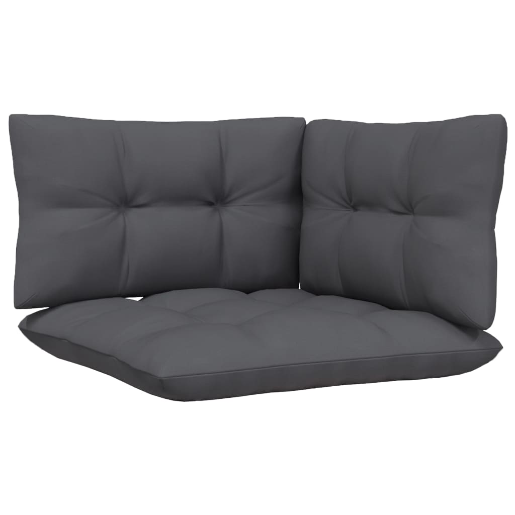 2-seater garden sofa with cushions in white solid pine wood
