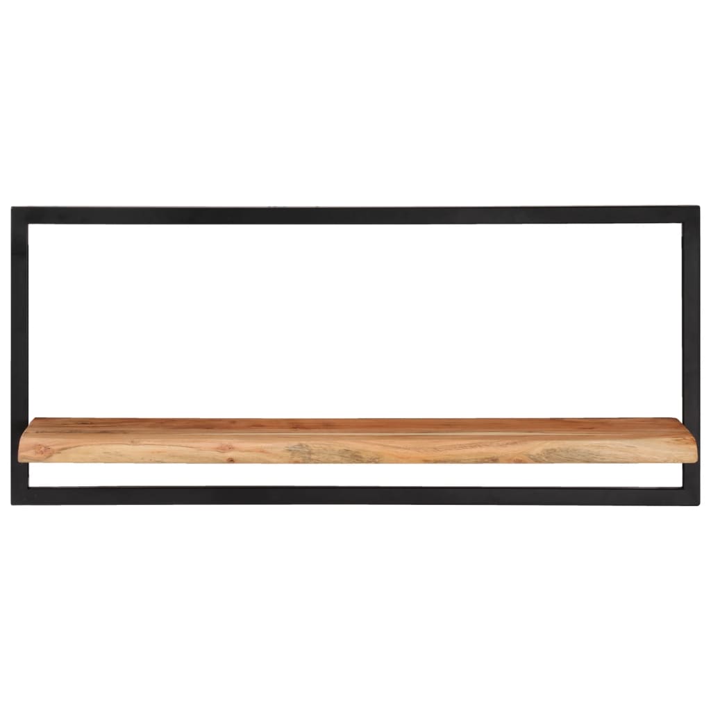 Etagères murales 2 pcs 80x25x35 cm bois d'acacia massif et acier