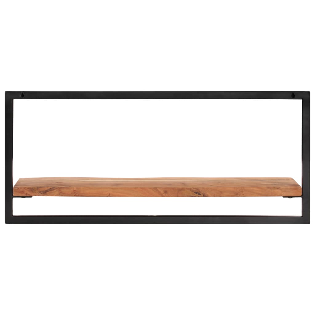 Etagères murales 2 pcs 80x25x35 cm bois d'acacia massif et acier