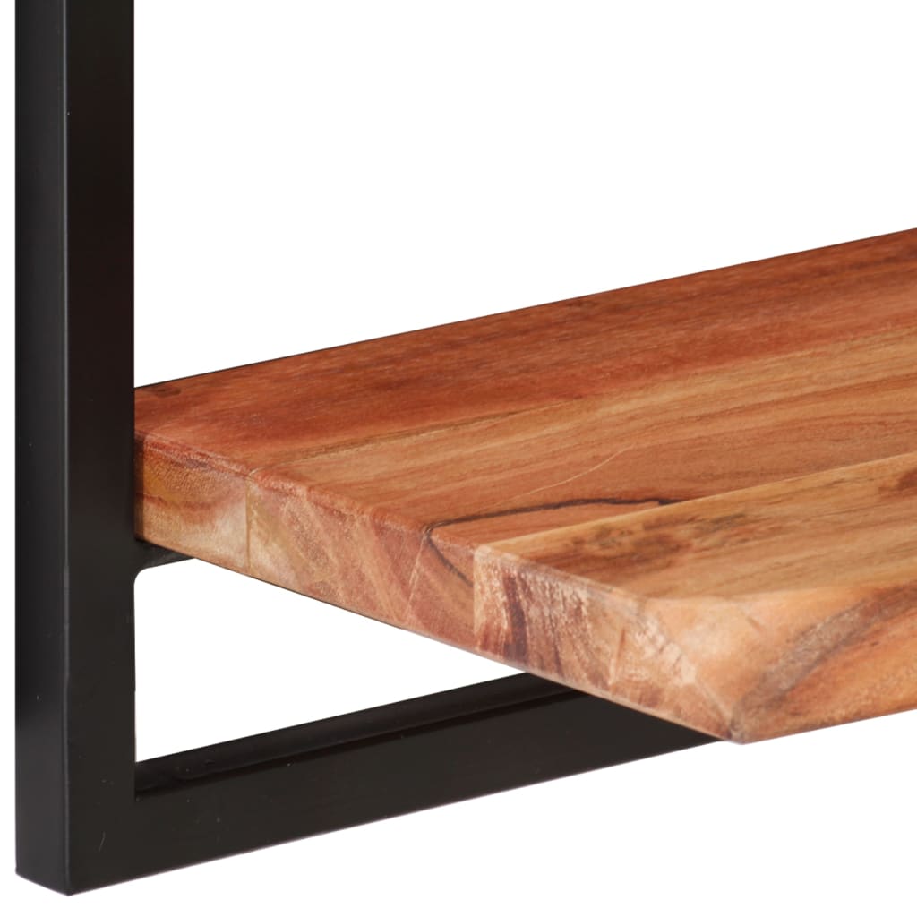 Etagères murales 2 pcs 80x25x35 cm bois d'acacia massif et acier
