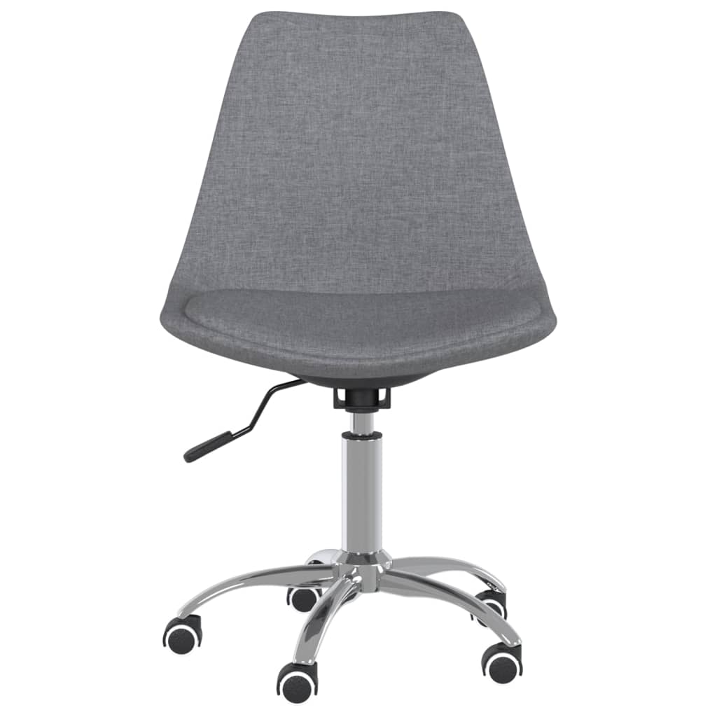 Dining room chairs 2 pcs. Swivel light gray fabric
