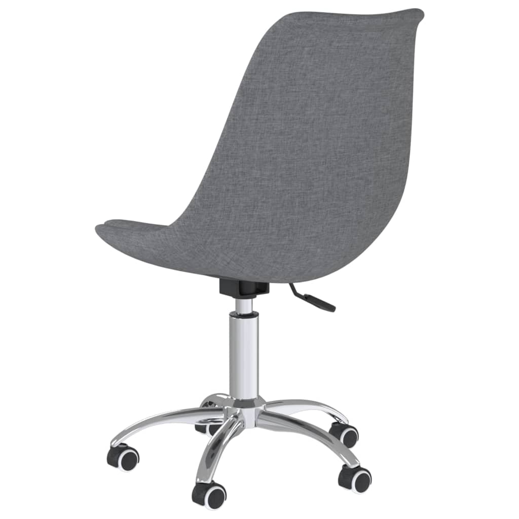 Dining room chairs 2 pcs. Swivel light gray fabric