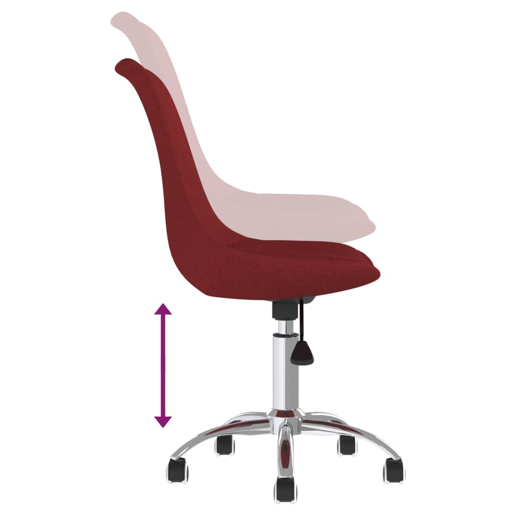 Dining room chairs 2 pieces. Swivel wine red fabric