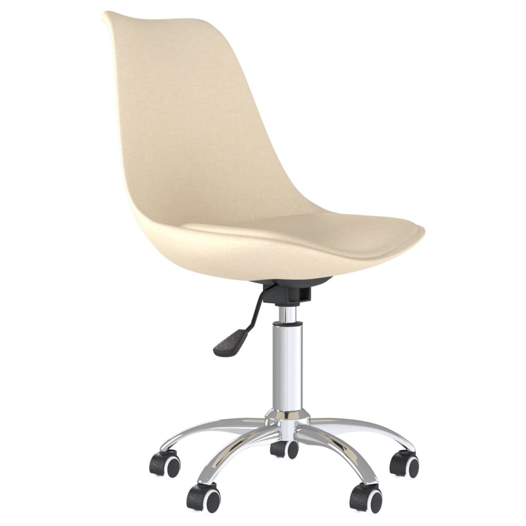 Dining room chairs 2 pcs. Swivel cream fabric