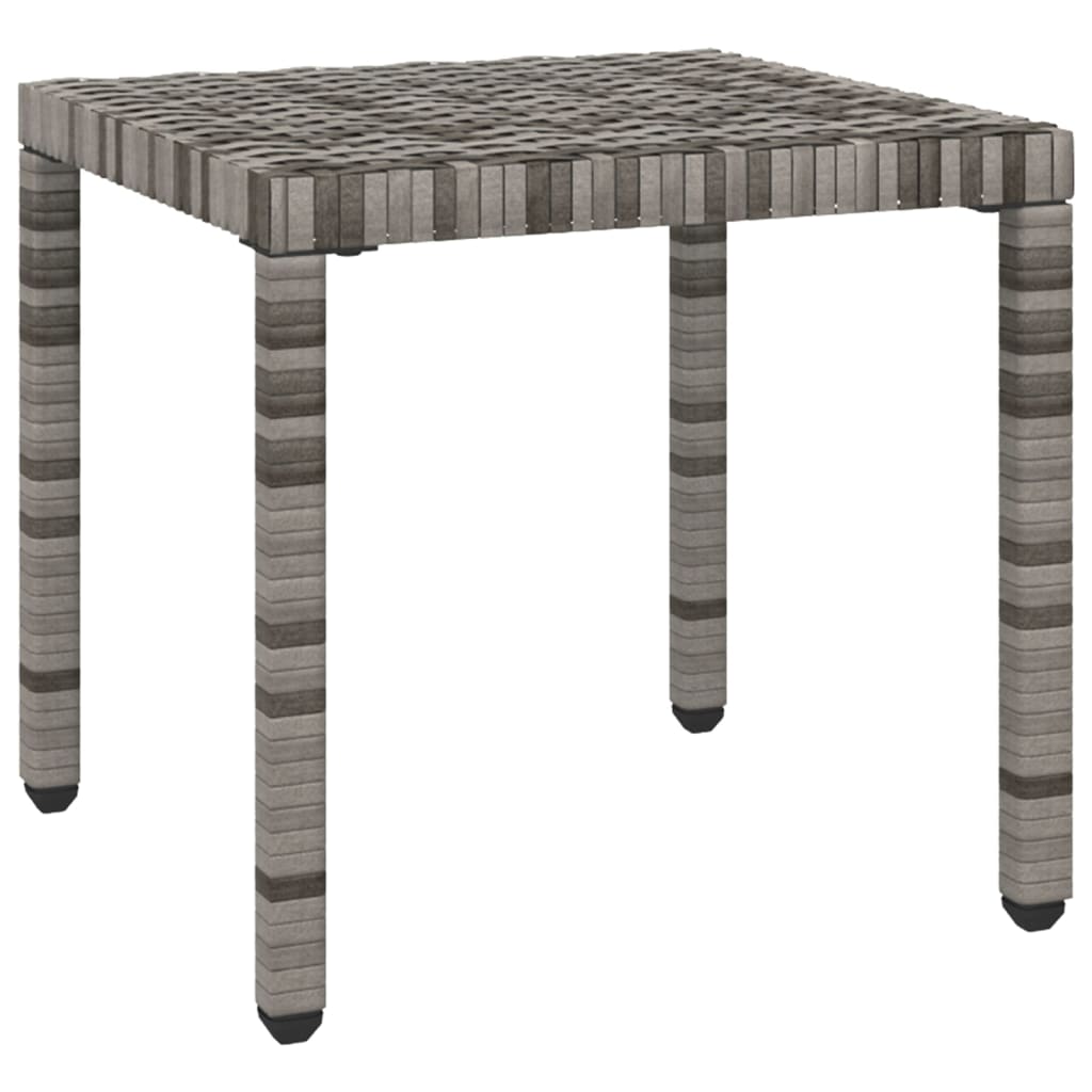 Sun loungers 2 pieces with table poly rattan gray