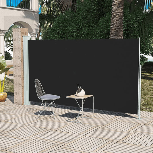 Seitenmarkise Ausziehbar 160x300 cm Schwarz