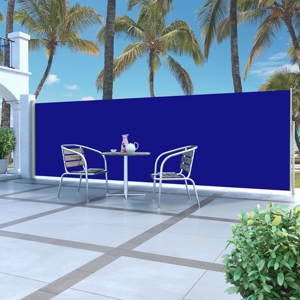 Seitenmarkise Ausziehbar 160x500 cm Blau