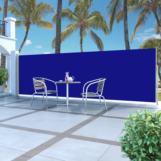Seitenmarkise Ausziehbar 160x500 cm Blau