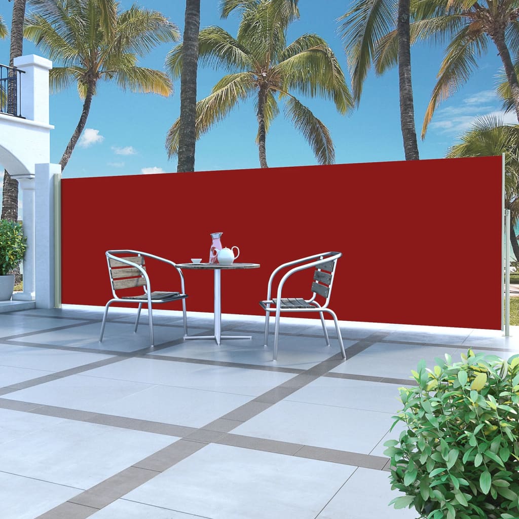 Seitenmarkise Ausziehbar 160x500 cm Rot
