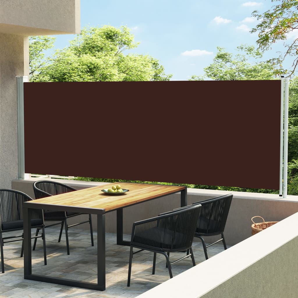 Seitenmarkise Ausziehbar 160x600 cm Braun