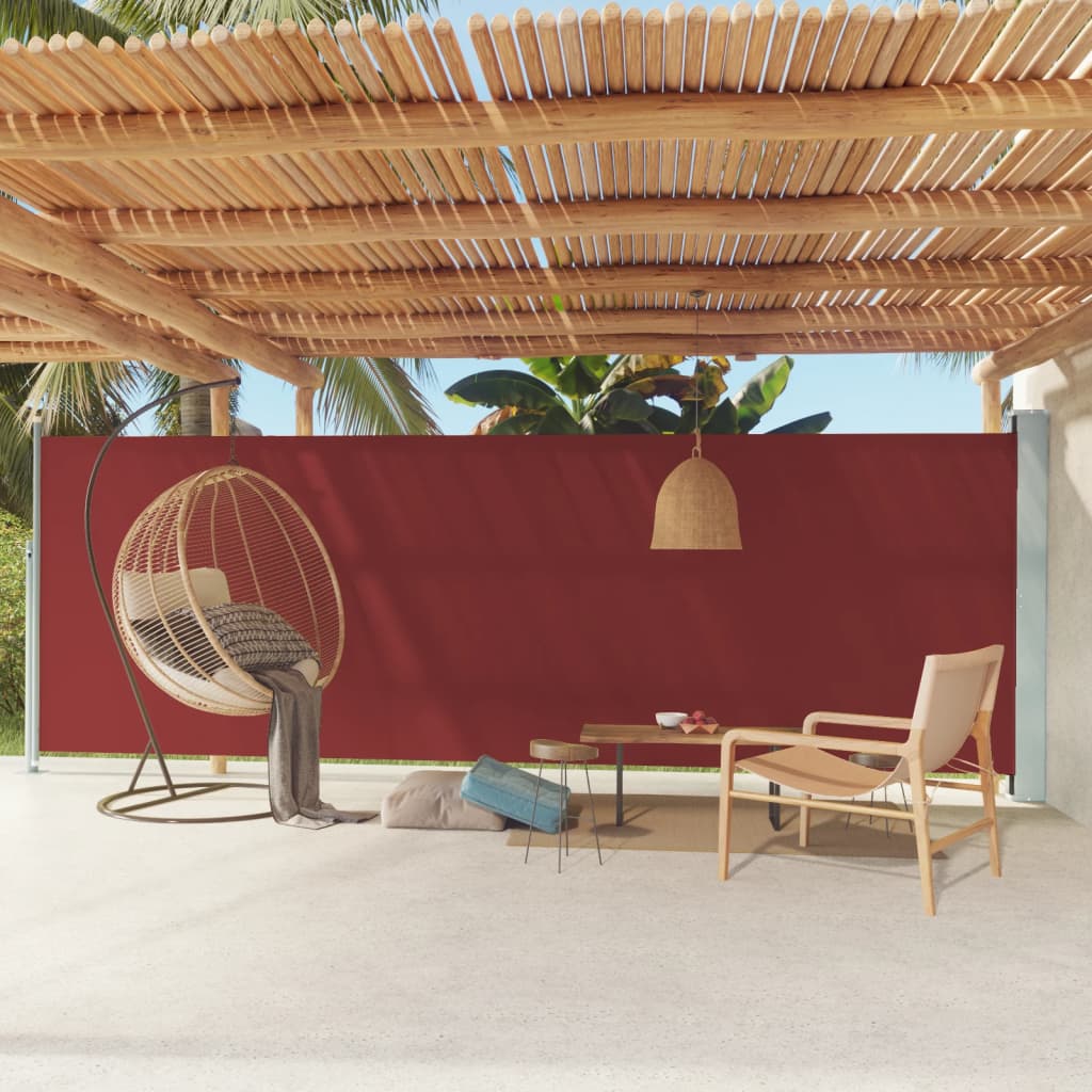 Seitenmarkise Ausziehbar 180x600 cm Rot