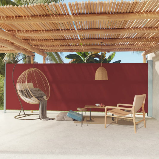 Seitenmarkise Ausziehbar 180x600 cm Rot