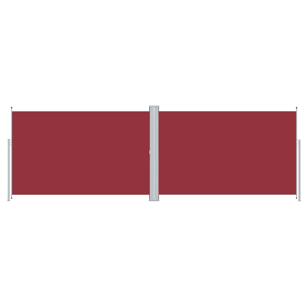 Side awning extendable red 200x600 cm