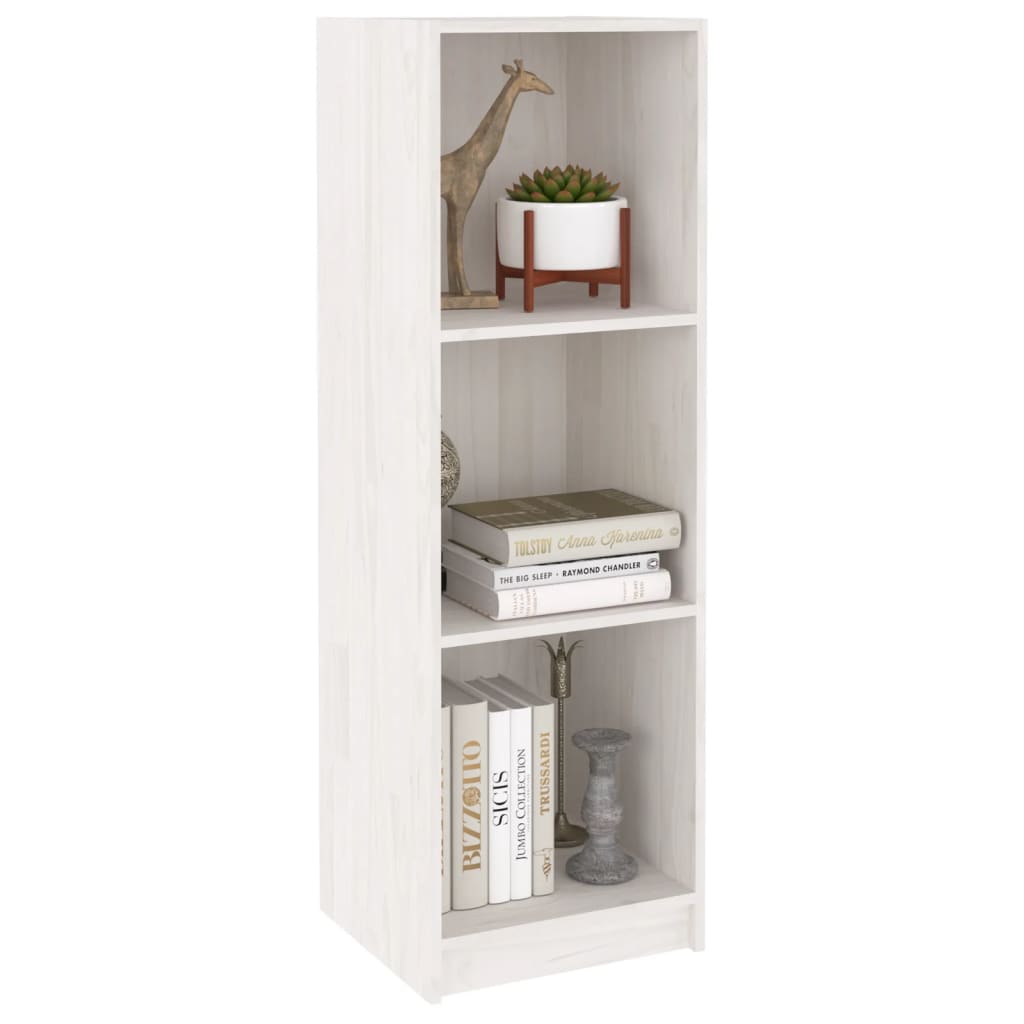 Bookcase/room divider white 36x33x110 cm solid pine wood