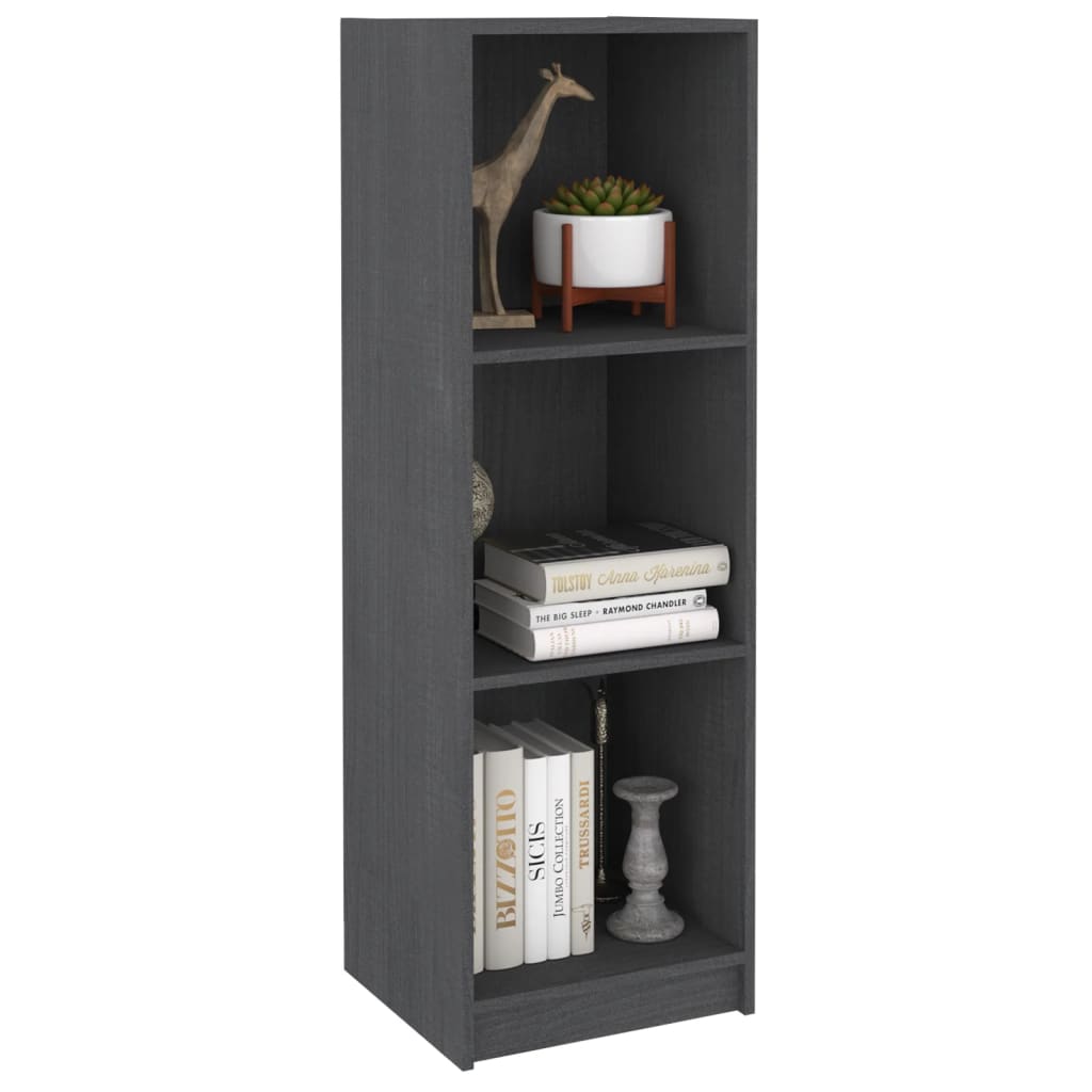 Bibliothèque/séparateur de pièce gris 36x33x110 cm bois de pin massif