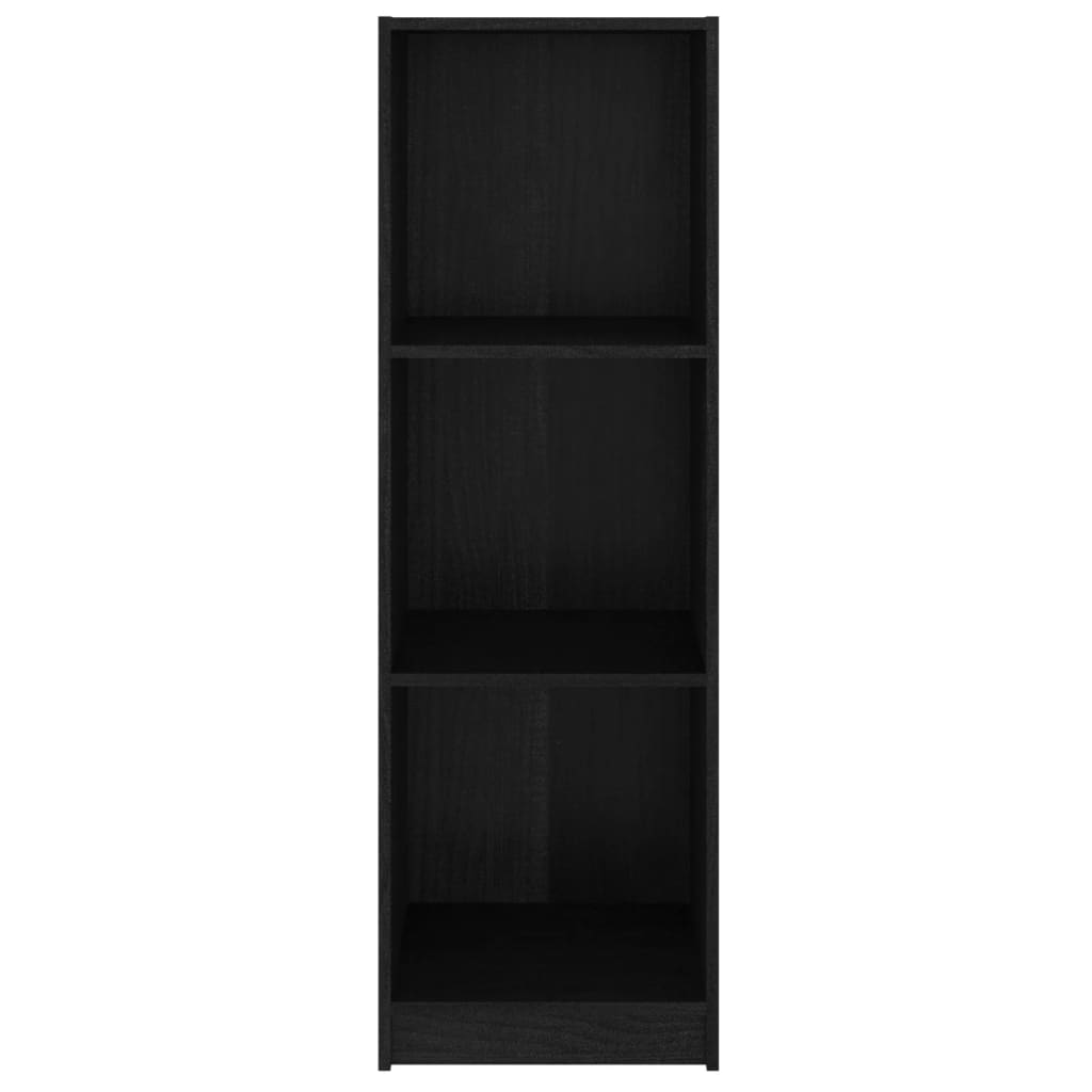 Bibliothèque/séparateur de pièce noir 36x33x110 cm bois de pin massif