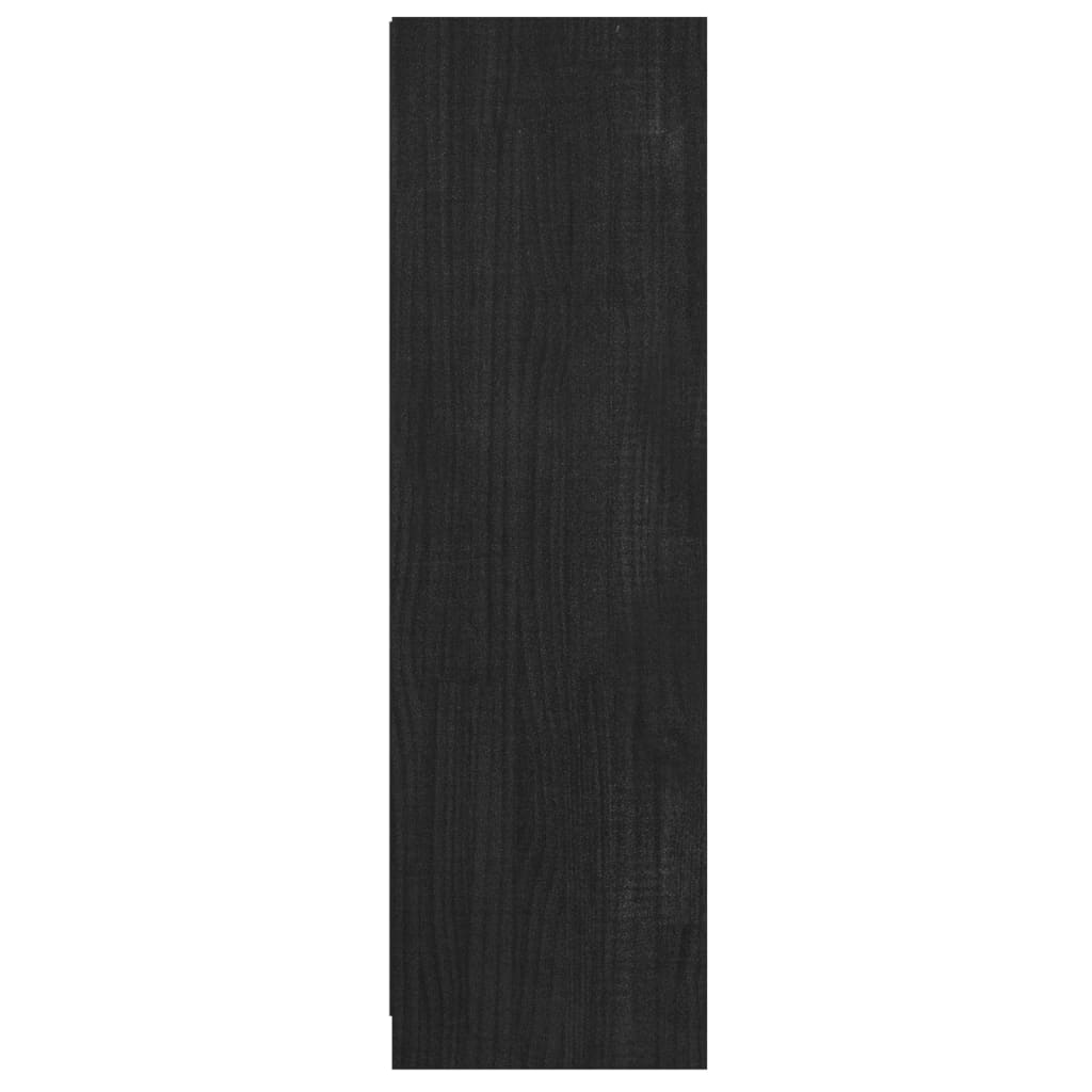 Bibliothèque/séparateur de pièce noir 36x33x110 cm bois de pin massif