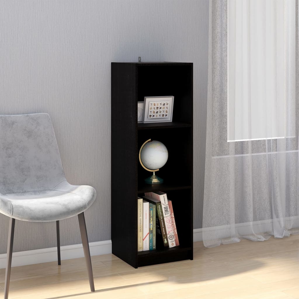 Bibliothèque/séparateur de pièce noir 36x33x110 cm bois de pin massif