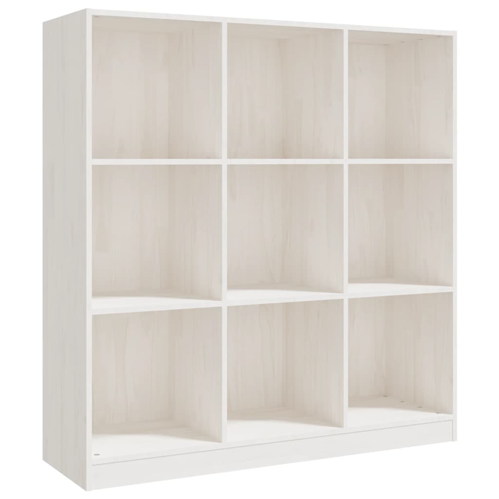 Bookcase/room divider white 104x33.5x110 cm solid pine wood