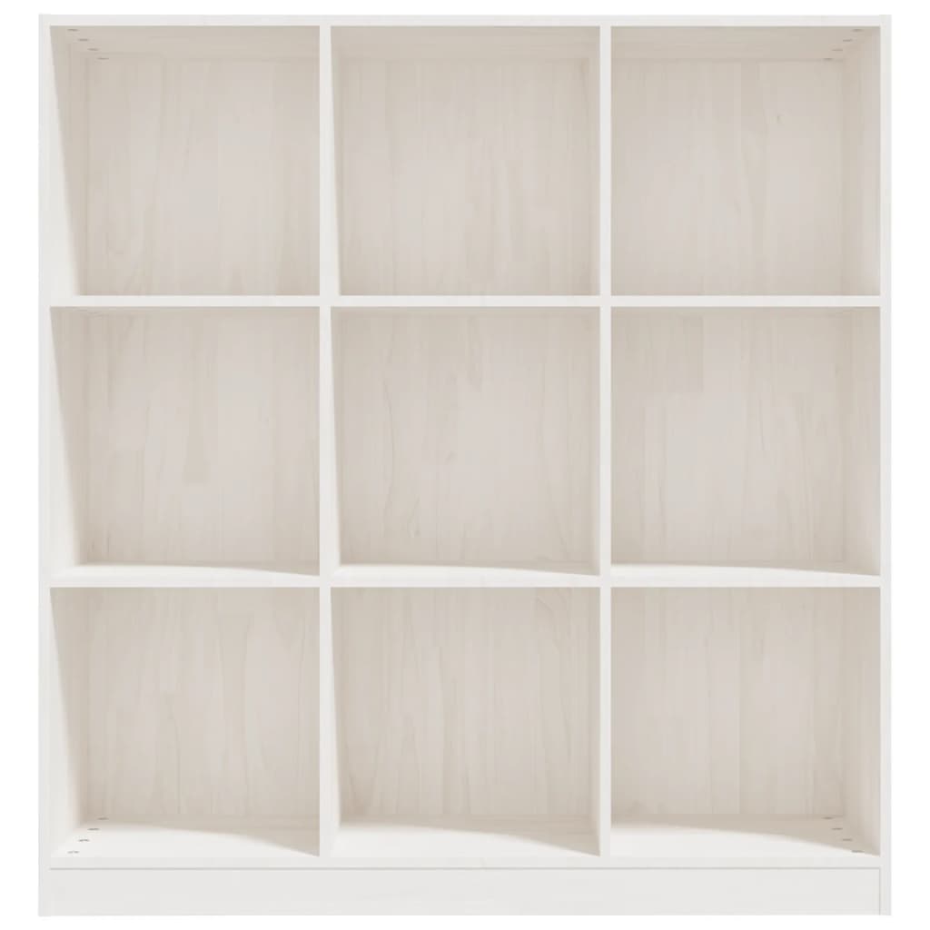 Bookcase/room divider white 104x33.5x110 cm solid pine wood