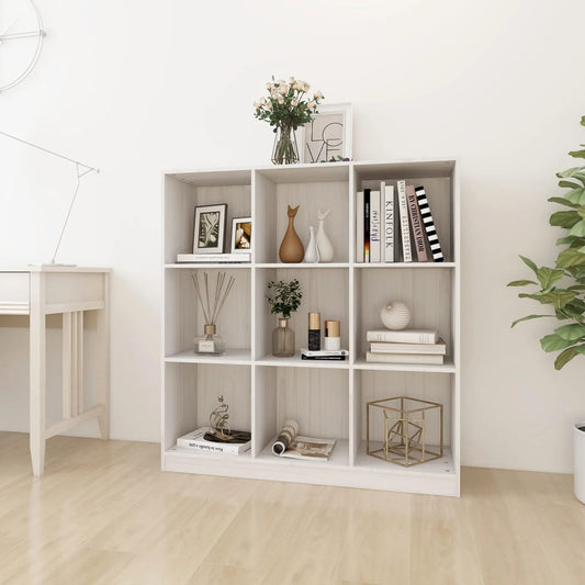Bibliothèque/séparateur de pièce blanc 104x33,5x110 cm bois de pin massif