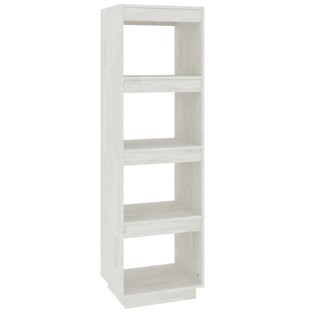 Bibliothèque/séparateur de pièce blanc 40x35x135 cm bois de pin massif
