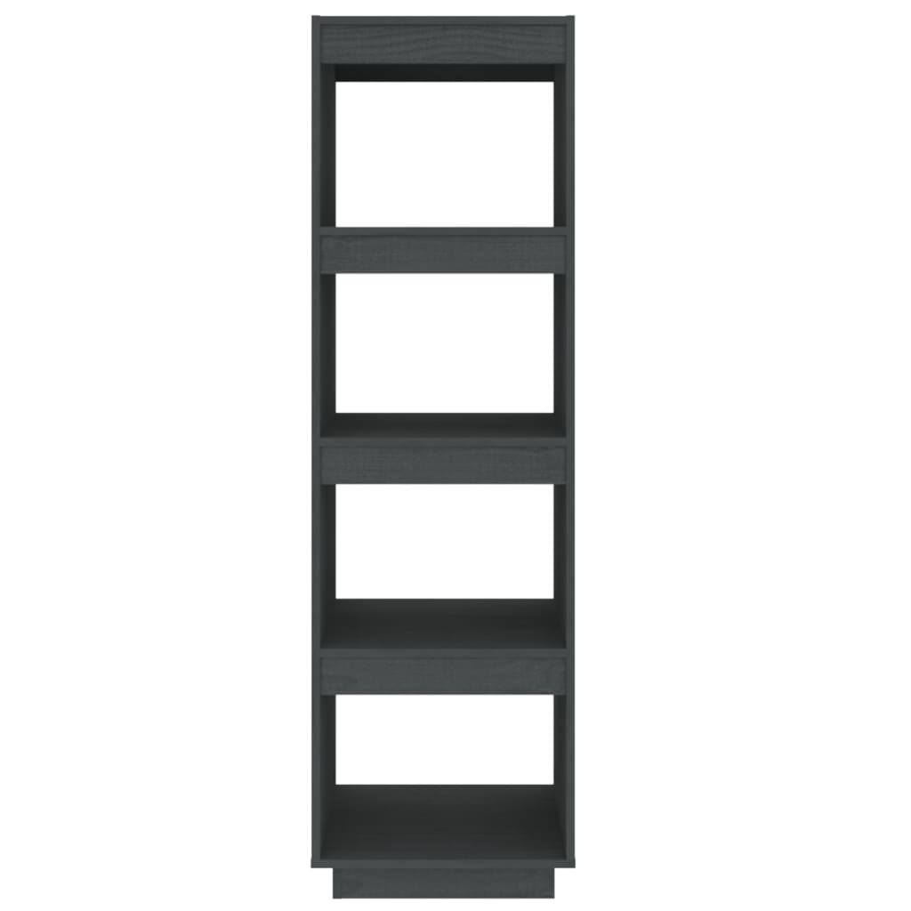 Bibliothèque/séparateur de pièce gris 40x35x135 cm bois de pin massif