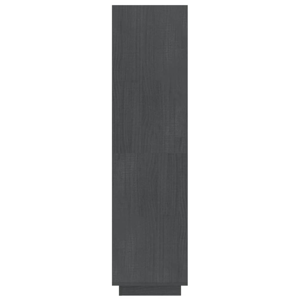 Bibliothèque/séparateur de pièce gris 40x35x135 cm bois de pin massif